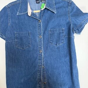 GAP Classic Blue Denim Button-Up Shirt